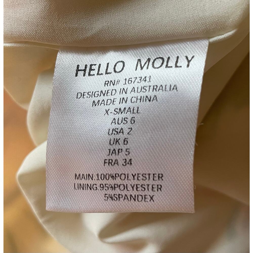 Hello Molly Maxi Dress Sz XS Rose Reverie Off The Shoulder  Floral Lined Flowy - Picture 9 of 11